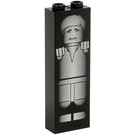 LEGO Black Brick 1 x 2 x 5 with Han Solo Carbonite with Stud Holder (2454 / 83992)