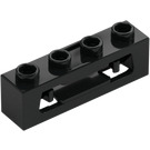 LEGO Black Brick 1 X 4 Disk Shooter Projectile Launcher (16968 / 63783)