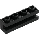 LEGO Noir Brique 1 x 4 avec rainure (2653)