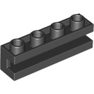 LEGO Noir Brique 1 x 4 avec rainure (2653)