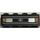 LEGO Black Brick 1 x 4 with Orange Blinkers (3010)