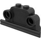 LEGO Zwart Steen, 1 x 4 x 2 Bell Shape met Headlights