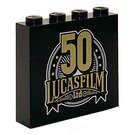 LEGO Schwarz Stein 1 x 4 x 3 mit 50 LUCASFILM Ltd (49311 / 78891)