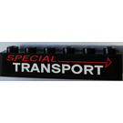LEGO Noir Brique 1 x 6 avec Special Transport Autocollant (3009)