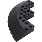 LEGO Noir Brique 10 x 10 Rond Coin avec Tapered Bord (58846)