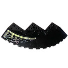 LEGO Black Brick 10 x 10 Round Corner with Tapered Edge with Holographic Circuit (Model Left) Sticker (58846)