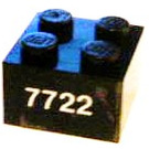 LEGO Black Brick 2 x 2 with '7722' Sticker (3003)