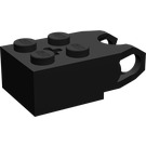 LEGO Black Brick 2 x 2 with Ball Socket and Axlehole (Wide Reinforced Socket) (62712)