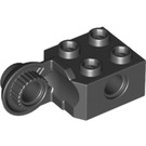 LEGO Black Brick 2 x 2 with Hole, Half Rotation Joint Ball Vertical (48171 / 48454)