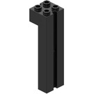 LEGO Zwart Steen 2 x 2 x 6 met groef (6056)