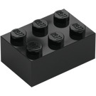 LEGO Nero Mattoncino 2 x 3 (3002)