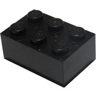 LEGO Black Brick 2 x 3 (Earlier, without Cross Supports) (3002)