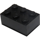 LEGO Noir Brique 2 x 3 (Plus tôt, sans supports croisés) (3002)