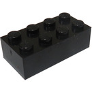 LEGO Black Brick 2 x 4 (Earlier, without Cross Supports) (3001)