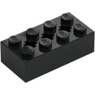 LEGO Black Brick 2 x 4 with Axle Holes (39789)