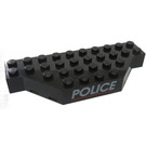 LEGO Black Brick 4 x 10 without Two Corners with Red Underline (30181 / 83044)