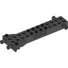 LEGO Zwart Steen 4 x 12 met 4 Pins en Technic Gaten (30621)
