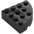 LEGO Negro Ladrillo 4 x 4 Circular Esquina (2577)