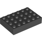 LEGO Zwart Steen 4 x 6 (2356 / 44042)