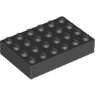 LEGO Negro Ladrillo 4 x 6 (2356 / 44042)