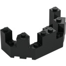 LEGO Sort Klods 4 x 8 x 2.3 Turret Top (6066)