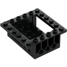 LEGO Nero Mattoncino 6 x 6 x 2 con 4 x 4 Ritaglio e 3 perno Fori each Estremità (47507)