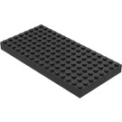 LEGO Zwart Steen 8 x 16 (4204 / 44041)