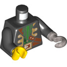 LEGO Zwart Steen Bounty Captain Minifig Torso (973 / 84638)