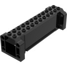 LEGO Schwarz Backstein Hollow 4 x 12 x 3 mit 8 Pegholes (52041)
