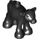 LEGO Noir Calf avec Brown Yeux (105997)