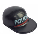 LEGO Noir Casquette avec Police avec Longue visière plate (4485 / 81884)