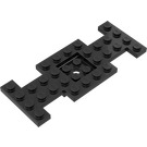 LEGO Zwart Auto Basis 10 x 4 x 0.7 met Midden Gat