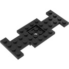 LEGO Noir Auto Base 10 x 4 x 0.7 avec Centre Trou