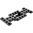 LEGO Zwart Auto Basis 4 x 10 x 0.67 met 2 x 2 Open Midden (4212)