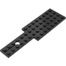 LEGO Black Car Base 4 x 14 with Hole and Steering Gear Slot