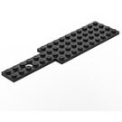 LEGO Svart Bil Bas 4 x 16 med Hål och Steering Utrustning Slits