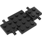 LEGO Schwarz Auto Basis 7 x 4 x 0.7 (2441 / 68556)