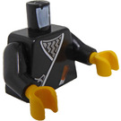 LEGO Schwarz Castle Ninja Torso mit Wrap, Dagger, Silber Star (973)