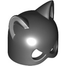 LEGO Schwarz Catwoman Maske (Kleinerer Augenabstand) (98729)