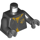 LEGO Schwarz Cedric Diggory mit Schwarz und Gelb Kapuzenpullover Minifigur Torso (973 / 76382)