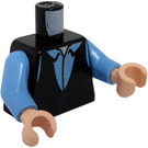 LEGO Czarny Chandler Bing Minifigurka Tułów (973 / 76382)