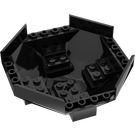 LEGO Schwarz Cockpit 10 x 10 x 4 Octagonal Base (2618)