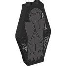 LEGO Black Coffin Lid with Vampire and Cobwebs (23092)