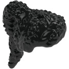 LEGO Noir Coiled Cheveux avec Queue de cheval (69857)