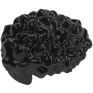 LEGO Noir Coiled Cheveux avec Court Côtés (80682)