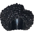 LEGO Black Coiled Hair with Side Parting (78301)