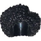 LEGO Zwart Coiled Haar met zijscheiding (78301)