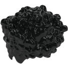 LEGO Negro Coiled Pelo de longitud media (1685)