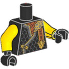 LEGO Black Cole with Shoulder Armor Minifig Torso (973)