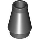 LEGO Sort Cone 1 x 1 uden top rille (4589 / 6188)